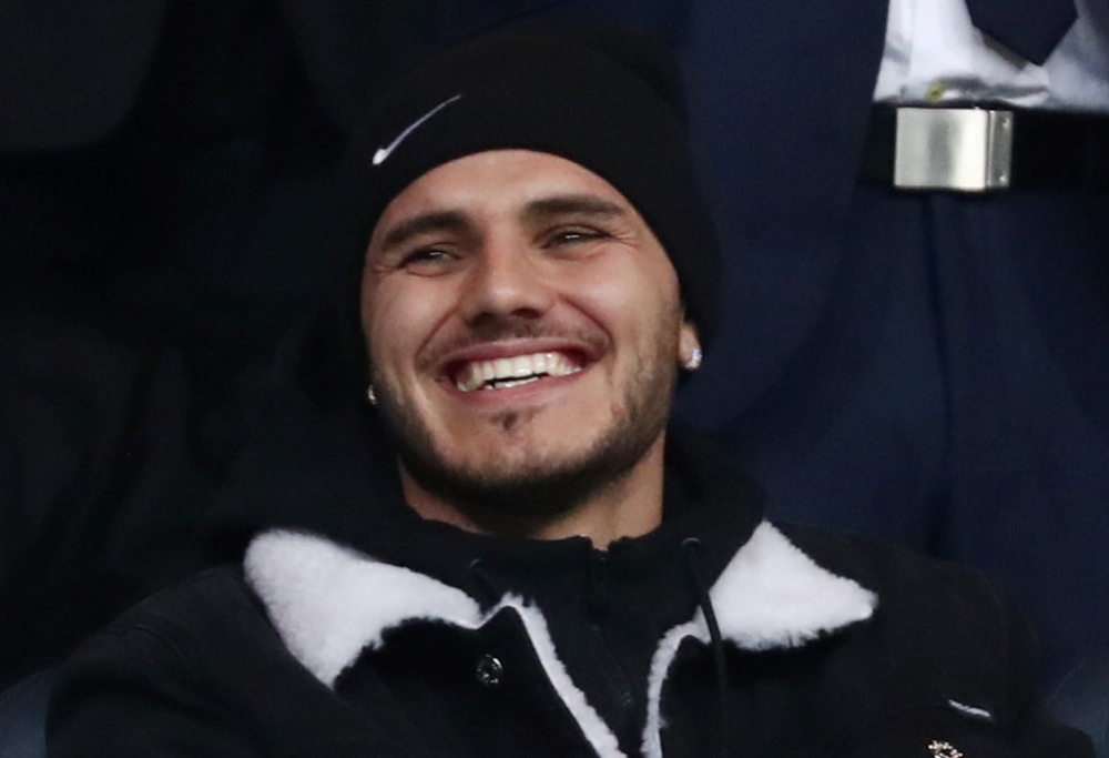 Inter Milan's Mauro Icardi in the stadium before the match REUTERS/Sergio Perez