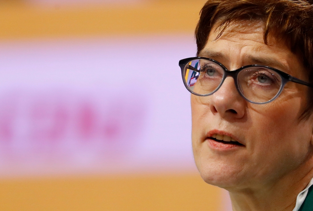 Democratic Union party congress in Hamburg, Germany, December 8, 2018. Reuters/Kai Pfaffenbach