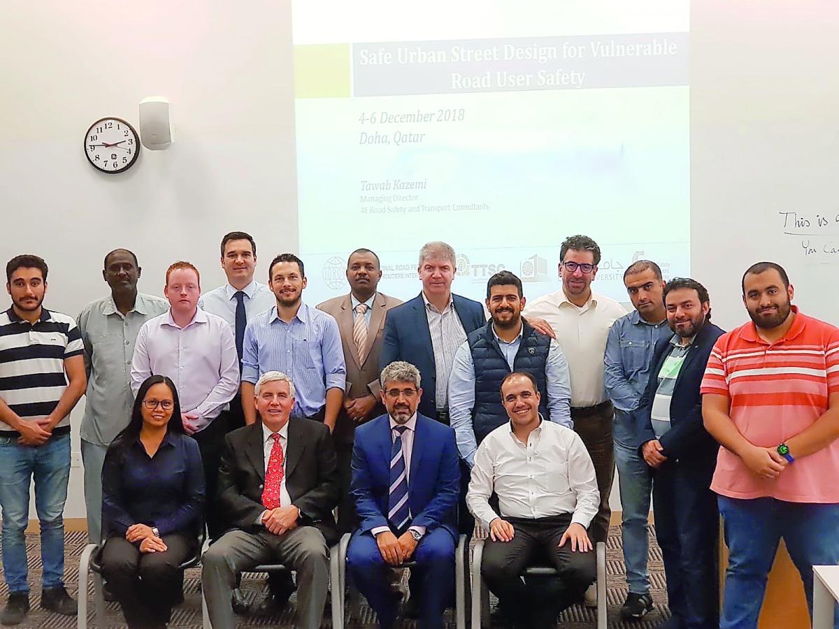 The officials at the Safe Urban Street Design for Vulnerable Road Users Workshop at QU.