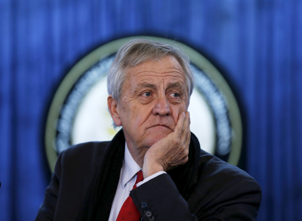 File photo: Nicholas Haysom, the then head of the U.N. Assistance Mission in Afghanistan, listens to a question during a news conference in Kabul, Afghanistan February 14, 2016. REUTERS/Mohammad Ismail