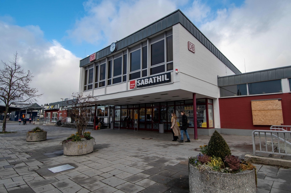 Picture taken on January 2, 2019, shows the railway station of Amberg, southern Germany. Germany OUT / AFP / dpa / Armin Weigel