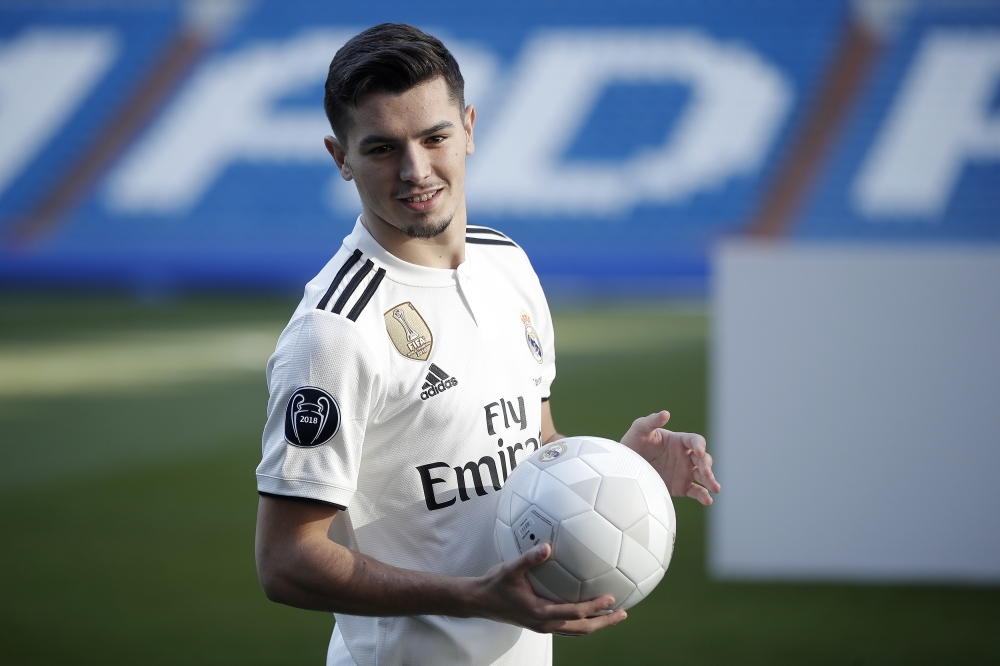 Brahim Diaz is seen during his presentation to members of the press after signing for Real Madrid at Estadio Santiago Bernabeu on January 07, 2019 in Madrid, Spain. Burak Akbulut - Anadolu