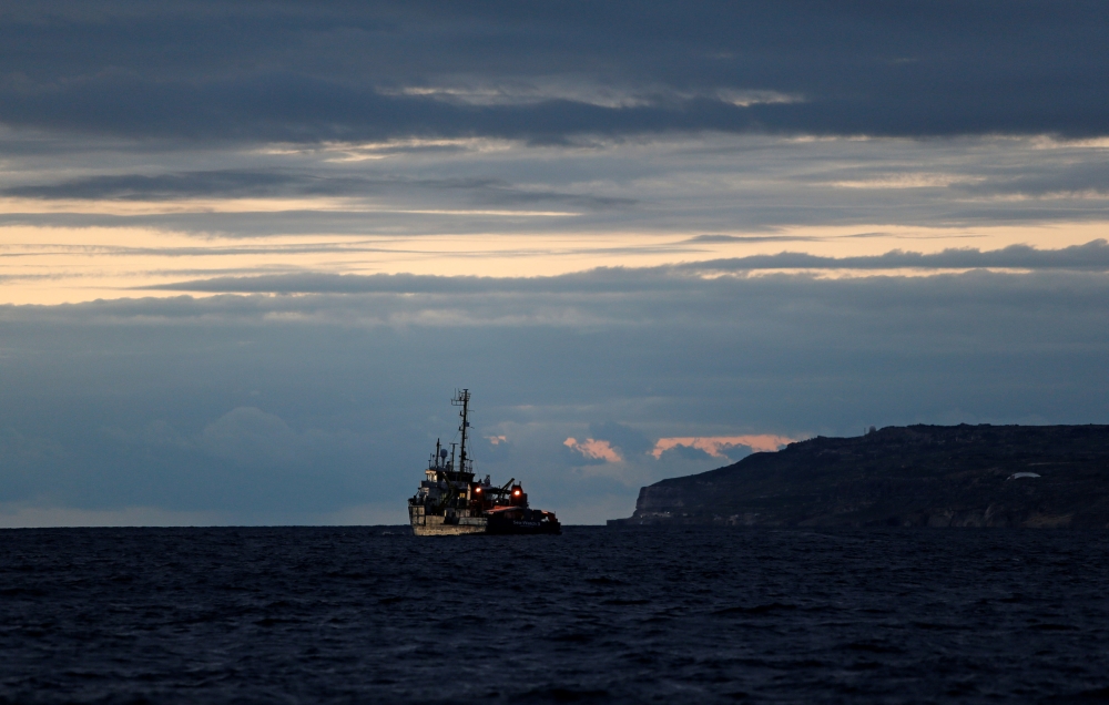 The migrant search and rescue ship Sea-Watch 3, operated by German NGO Sea-Watch, is seen off the coast of Malta, January 8, 2019. REUTERS/Darrin Zammit Lupi