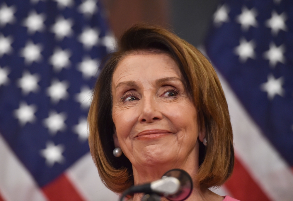 Nancy Pelosi speaks during a press conference in Washington DC on November 7, 2018. AFP / Nicholas Kamm