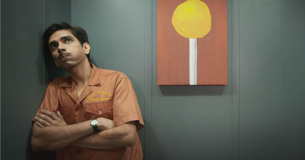 A still from the movie The Lift Boy.