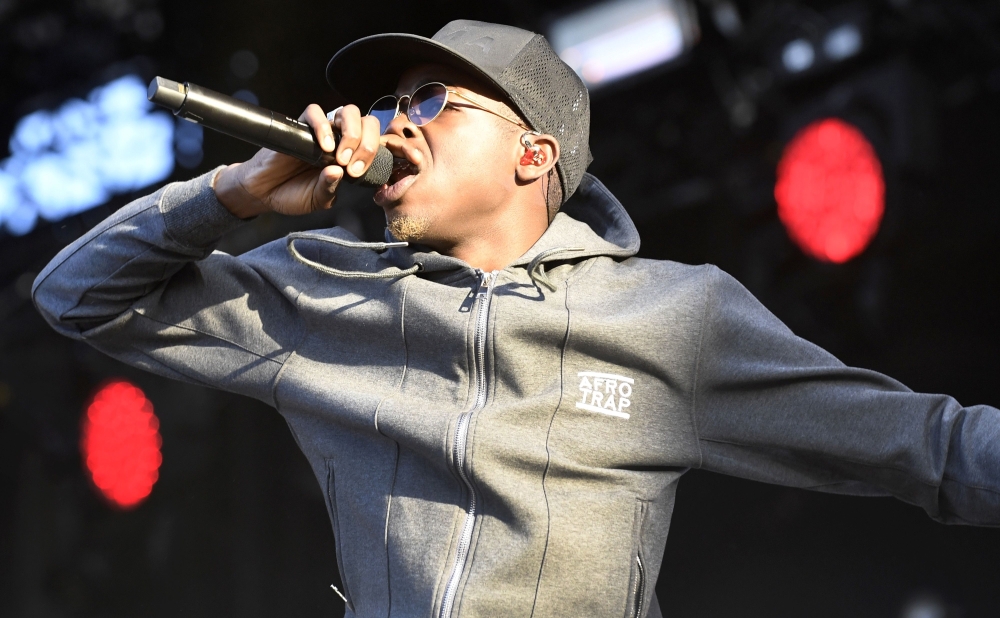 French band MHD performs in Carhaix-Plouguer, western France, during the second day of the 26th edition of the 