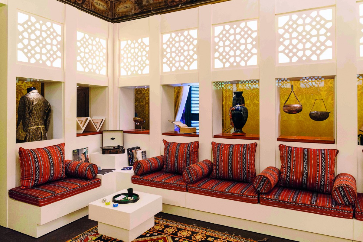 A view of The Majlis – Cultures in Dialogue exhibition.