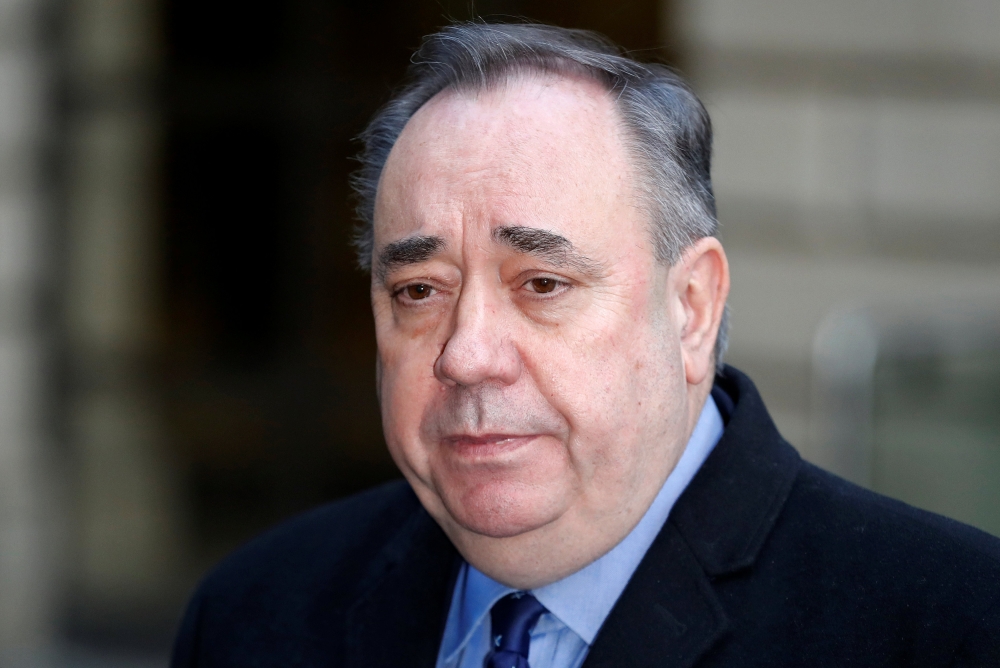 Former First Minister of Scotland Alex Salmond is seen after his court appearance at the Edinburgh Sheriff Court, in Edinburgh, Scotland, Britain January 24, 2019. Reuters/Russell Cheyne