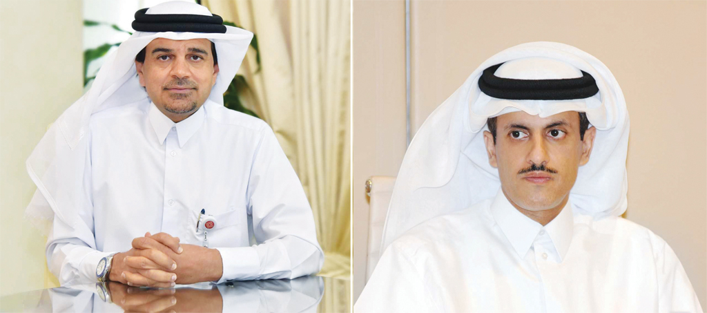 QIIB Chief Executive Officer, Dr Abdulbasit Ahmad Al Shaibei and QIIB Chairman and Managing Director, Sheikh Dr Khalid bin Thani bin Abdullah Al Thani (R).