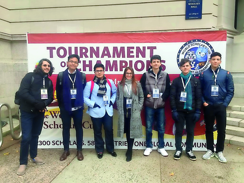 The students from The International School of London pose for a group photo.