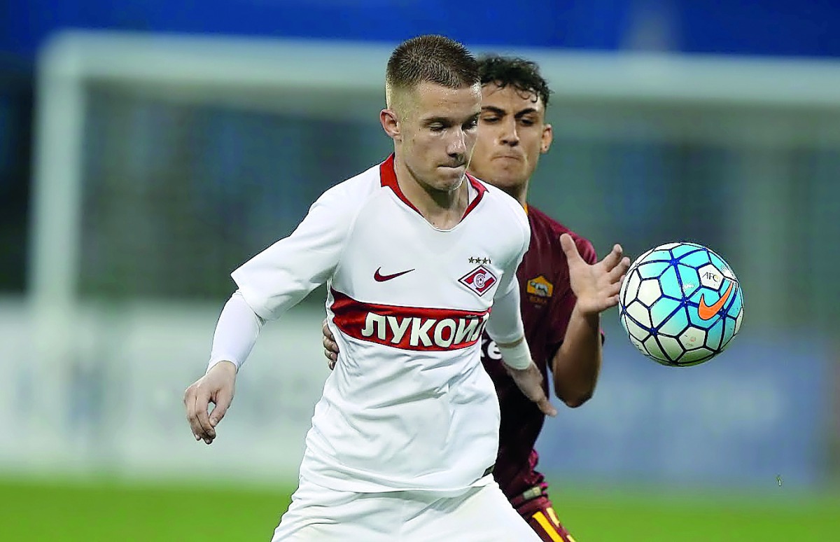 Action from the Al Kass Cup match between Roma and Spartak Moscow, yesterday.  