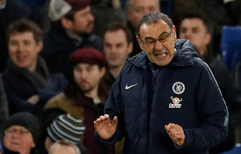 Chelsea manager Maurizio Sarri. Reuters/John Sibley
