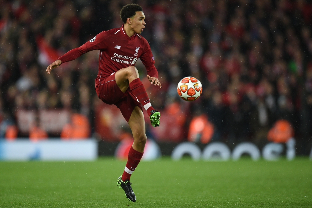 Liverpool's English defender Trent Alexander-Arnold. / AFP / Oli SCARFF