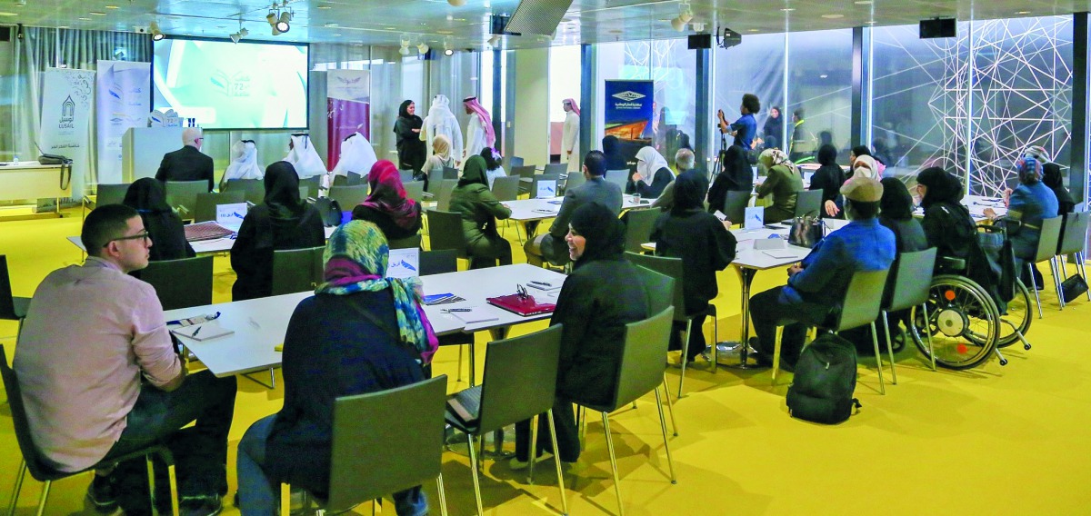 A view of a workshop on creative writing in progress.