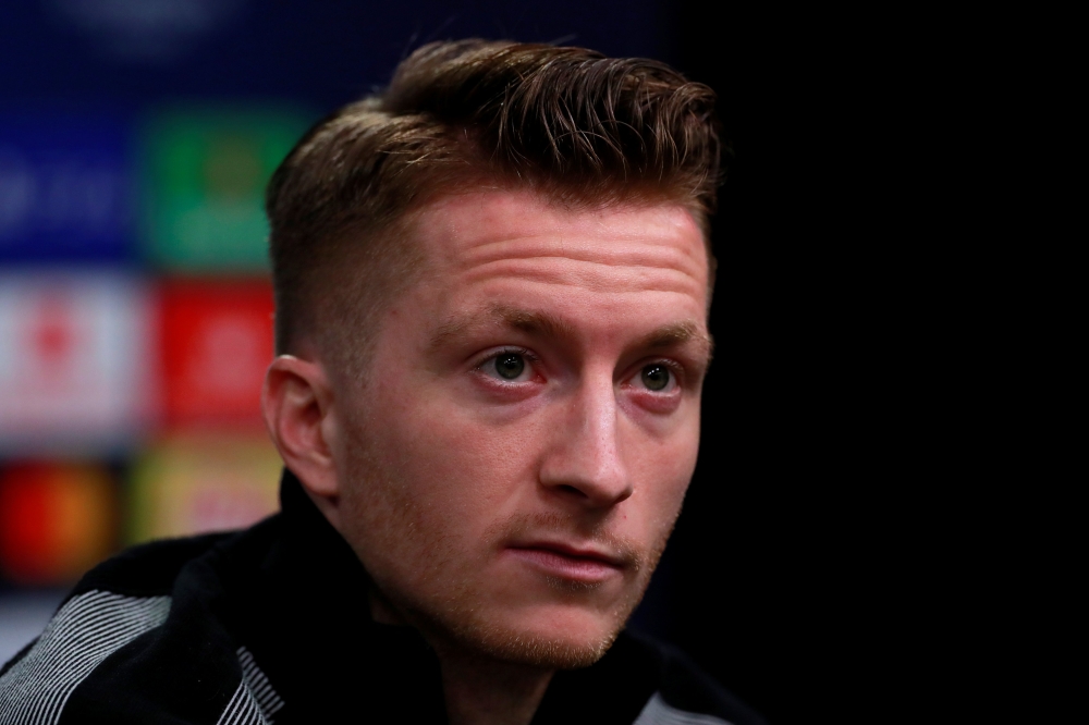 Borussia Dortmund's Marco Reus during the press conference Action Images via Reuters/Andrew Couldridge