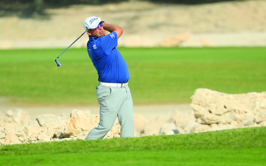 Justin Walters of South Africa in action yesterday.