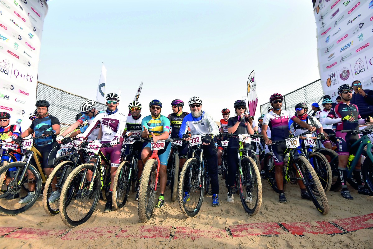The participants during the sport event, titled ‘Al Adaid Desert Challenge’, in Khor Al Adaid. 