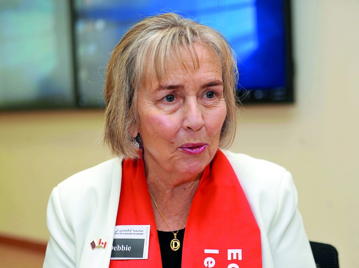 Dr. Deborah White, Dean and CEO of University of Calgary in Qatar. Pic: Abdul Basit/the peninsula
