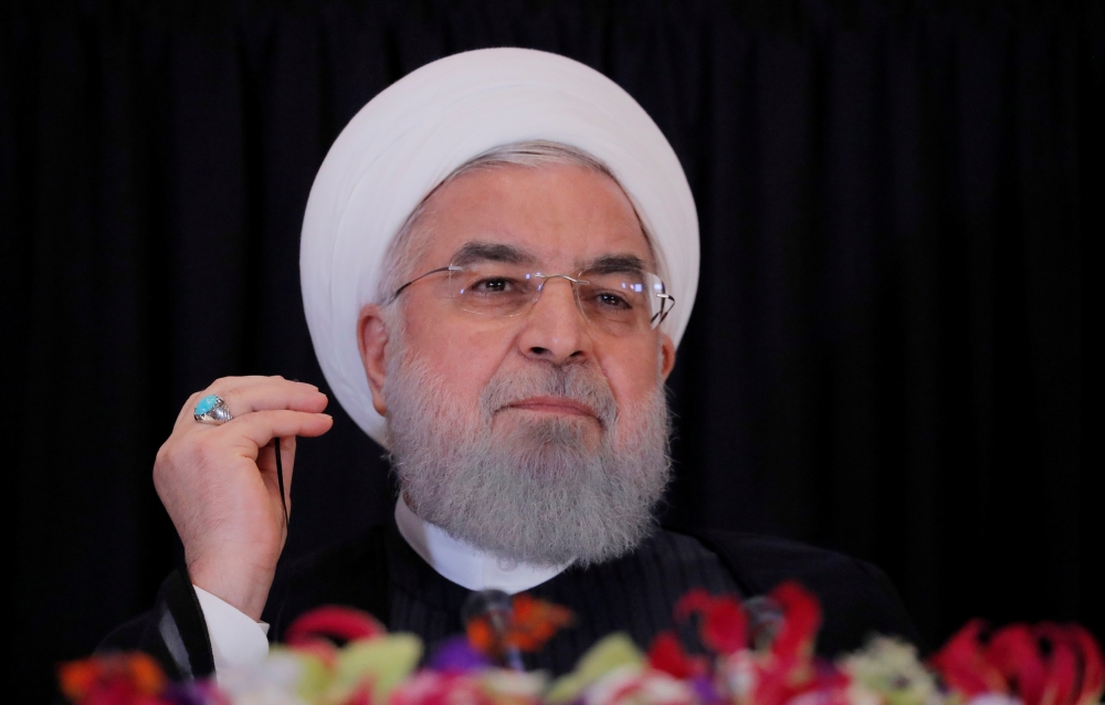 File photo of Iran's President Hassan Rouhani listens during a news conference on the sidelines of the 73rd session of the United Nations General Assembly at U.N. headquarters in New York, U.S., September 26, 2018. REUTERS/Brendan Mcdermid/File Photo