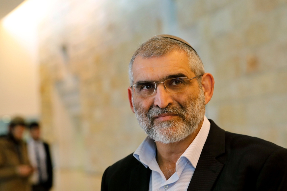 Jewish Power party's Michael Ben Ari attends a hearing at the Israeli Supreme Court in Jerusalem, on March 14, 2019, to be allowed to run to the Israeli parliament. AFP / Gil Cohen-Magen
 