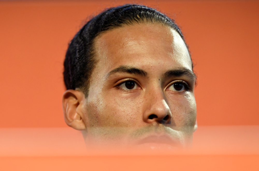 Netherlands's Virgil van Dijk during the press conference REUTERS/Piroschka Van De Wouw
