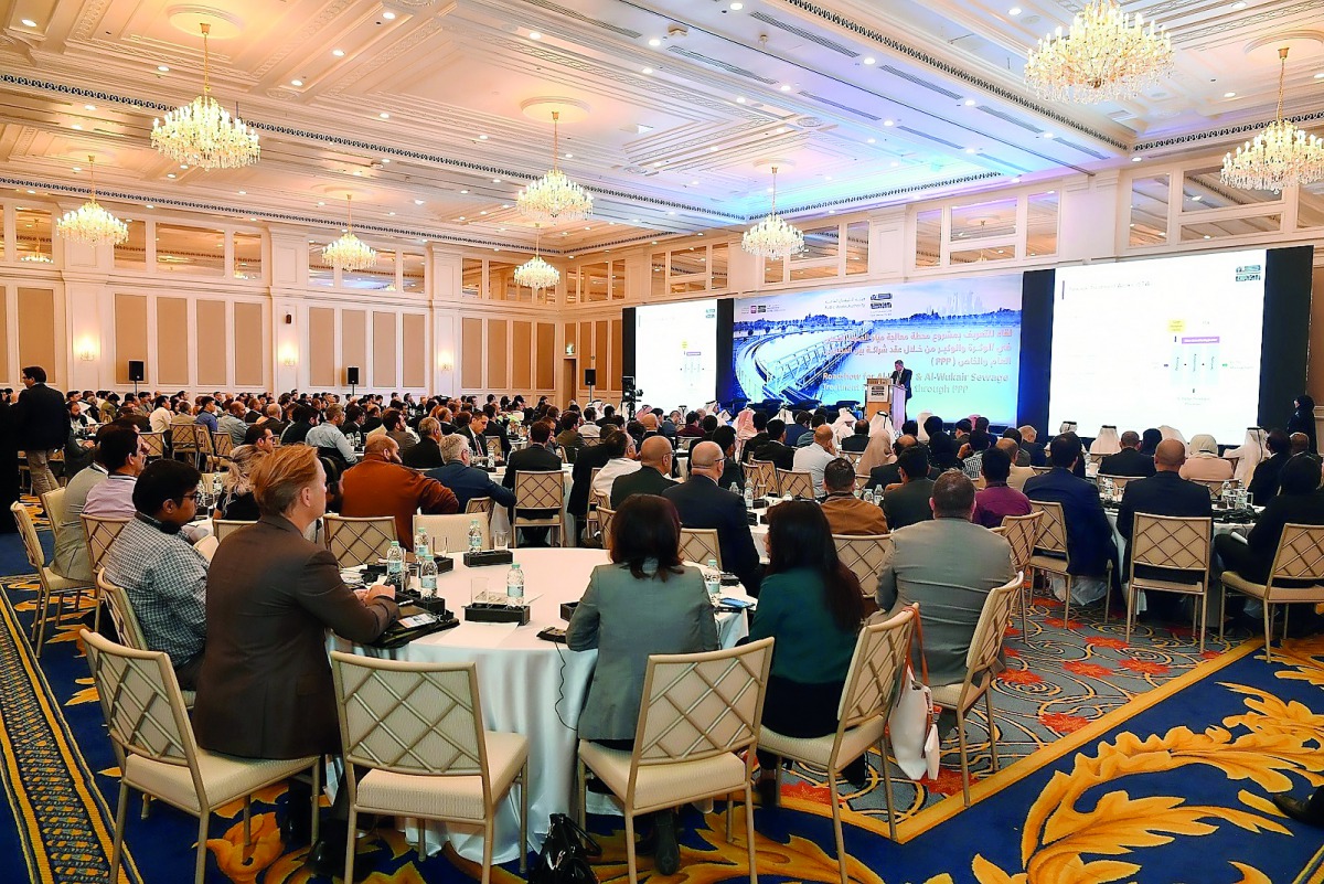 A view of Ashghal’s roadshow on Al Wakra and Al Wukair Sewage Treatment Plant project.