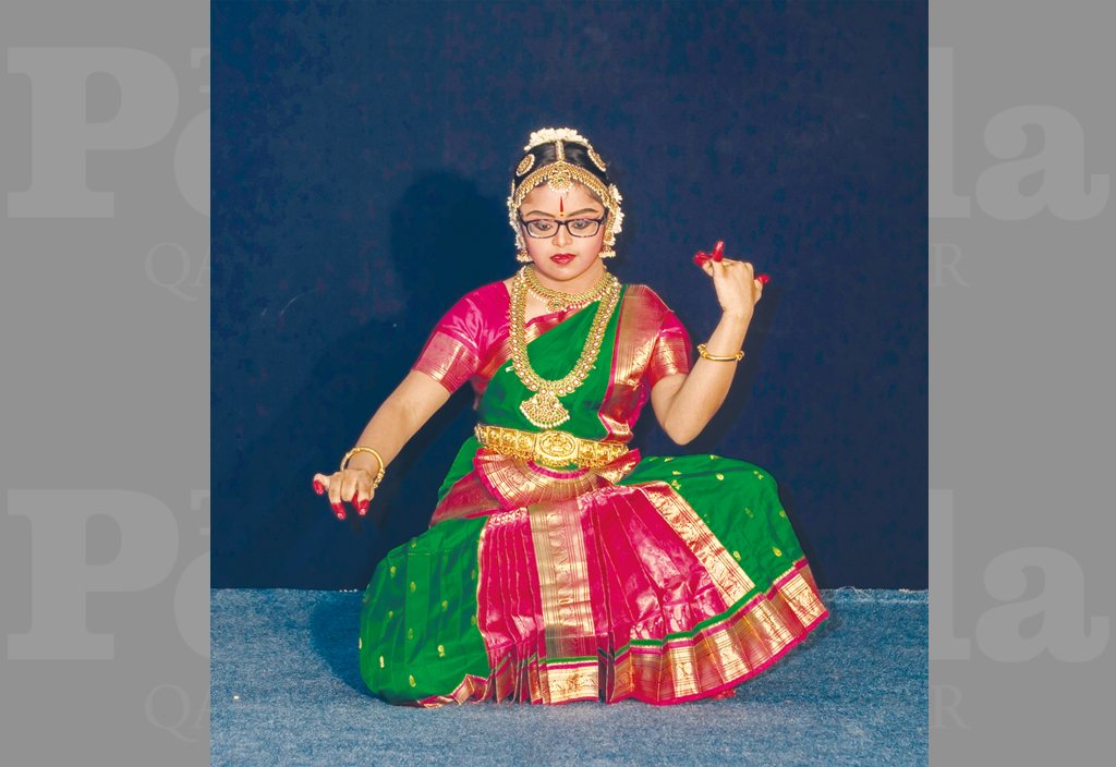 Lakshmi Krishna performing a classical dance.