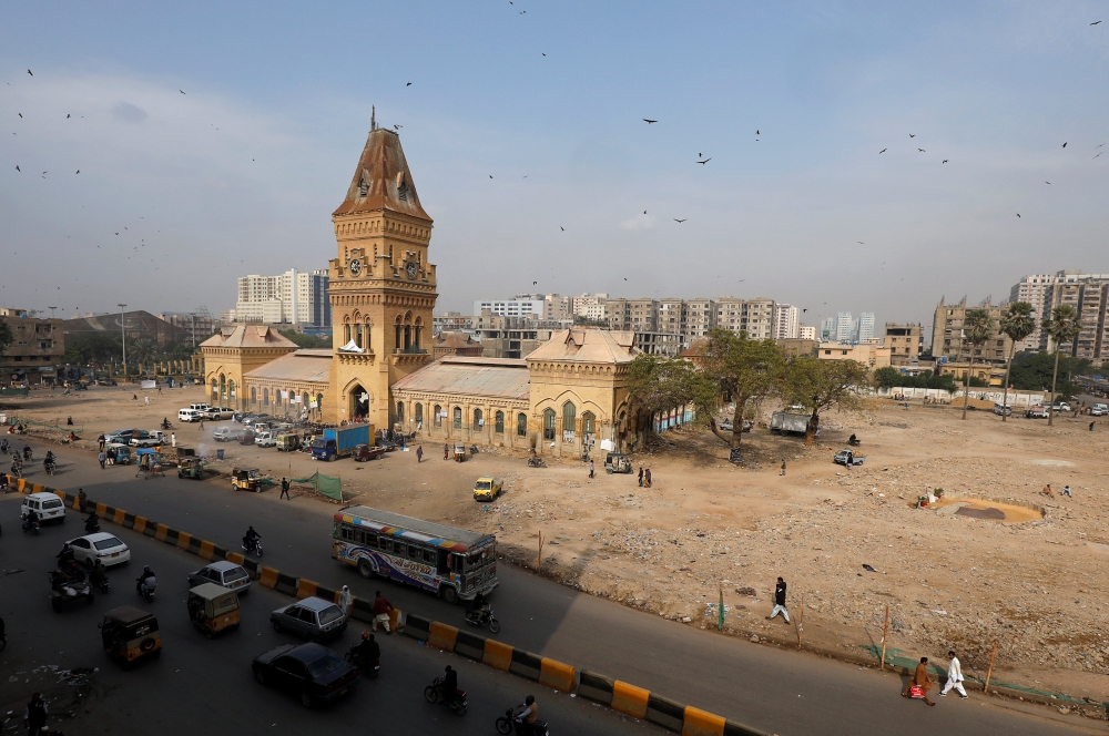 General view of the British era Empress Market building is seen after the removal of surrounding encroachments on the order of Supreme Court in Karachi, Pakistan January 30, 2019. Reuters/Akhtar Soomro
 
