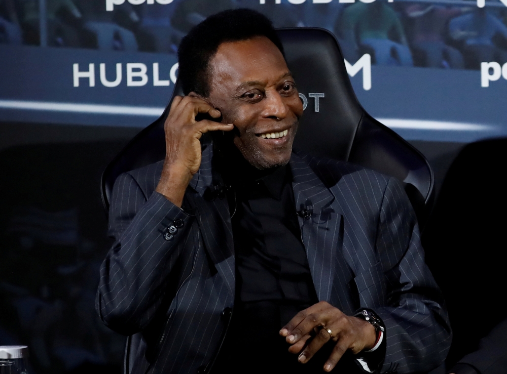 FILE PHOTO: Brazilian soccer legend Pele is seen in Paris, France, April 2, 2019. Picture taken April 2, 2019. REUTERS/Christian Hartmann
