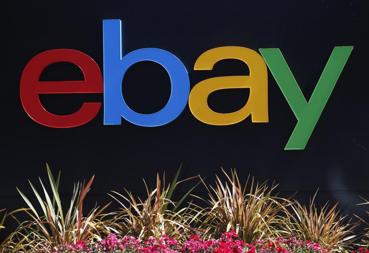 FILE PHOTO: An eBay sign is seen at an office building in San Jose, California, May 28, 2014. Reuters/Beck Diefenbach