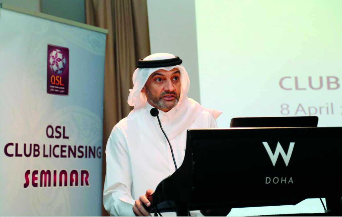 Qatar Stars League CEO, Hani Ballan speaking at the annual Workshop on Club Licensing in Doha yesterday.