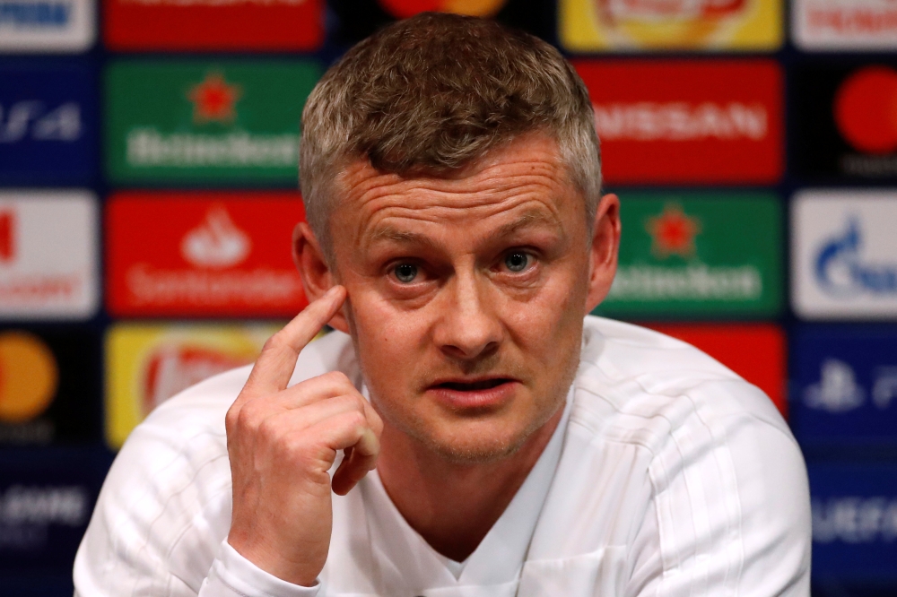 Manchester United manager Ole Gunnar Solskjaer during the press conference. Reuters/Carl Recine