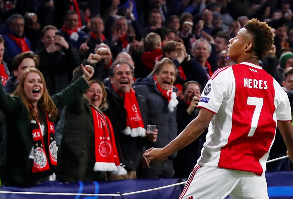 Ajax's David Neres. REUTERS/Wolfgang Rattay