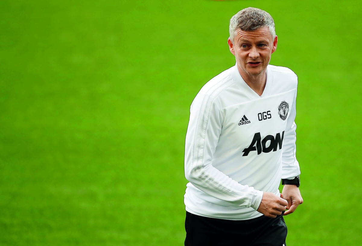 Manchester United manager Ole Gunnar Solskjaer during training. Action Images via Reuters/Carl Recine 