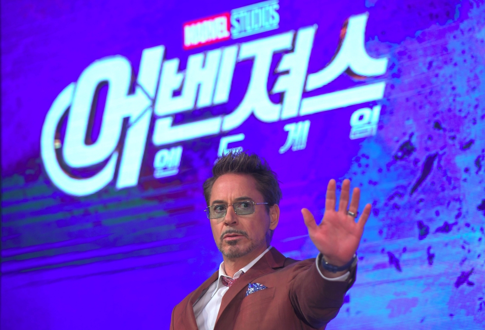 Robert Downey Jr. poses during Marvel Studios' 