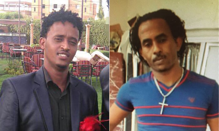  Medhany Tesfamariam Berhe (left) says he was mistaken for Medhanie Yehdego Mered (right) (EPA) 