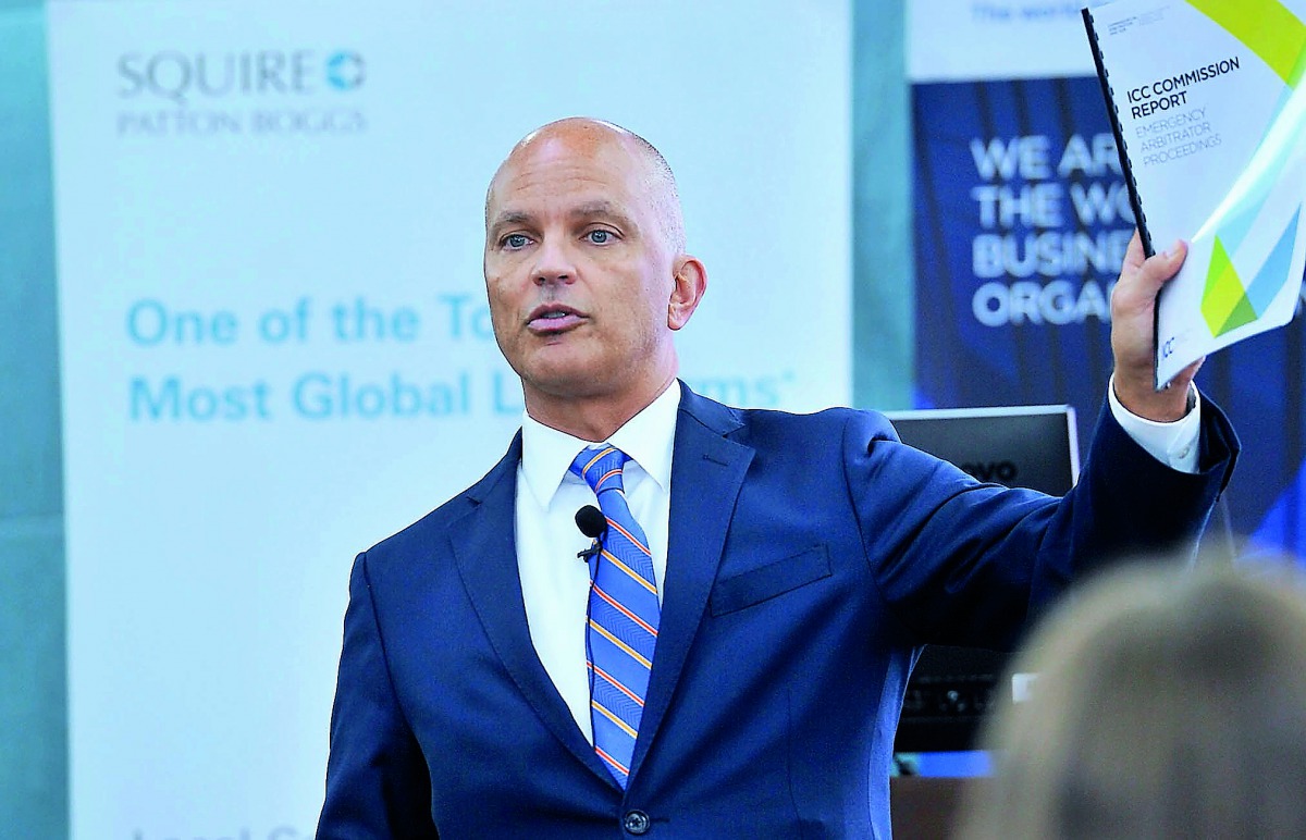 Tarek Saad, Counsel at Squire Patton Boggs, during the ‘ICC Emergency Arbitration Provisions as an Alternative to Qatar Court’ seminar held at Qatar Chamber head quarters, on Wednesday
pic: Baher Amin/THE PENINSULA