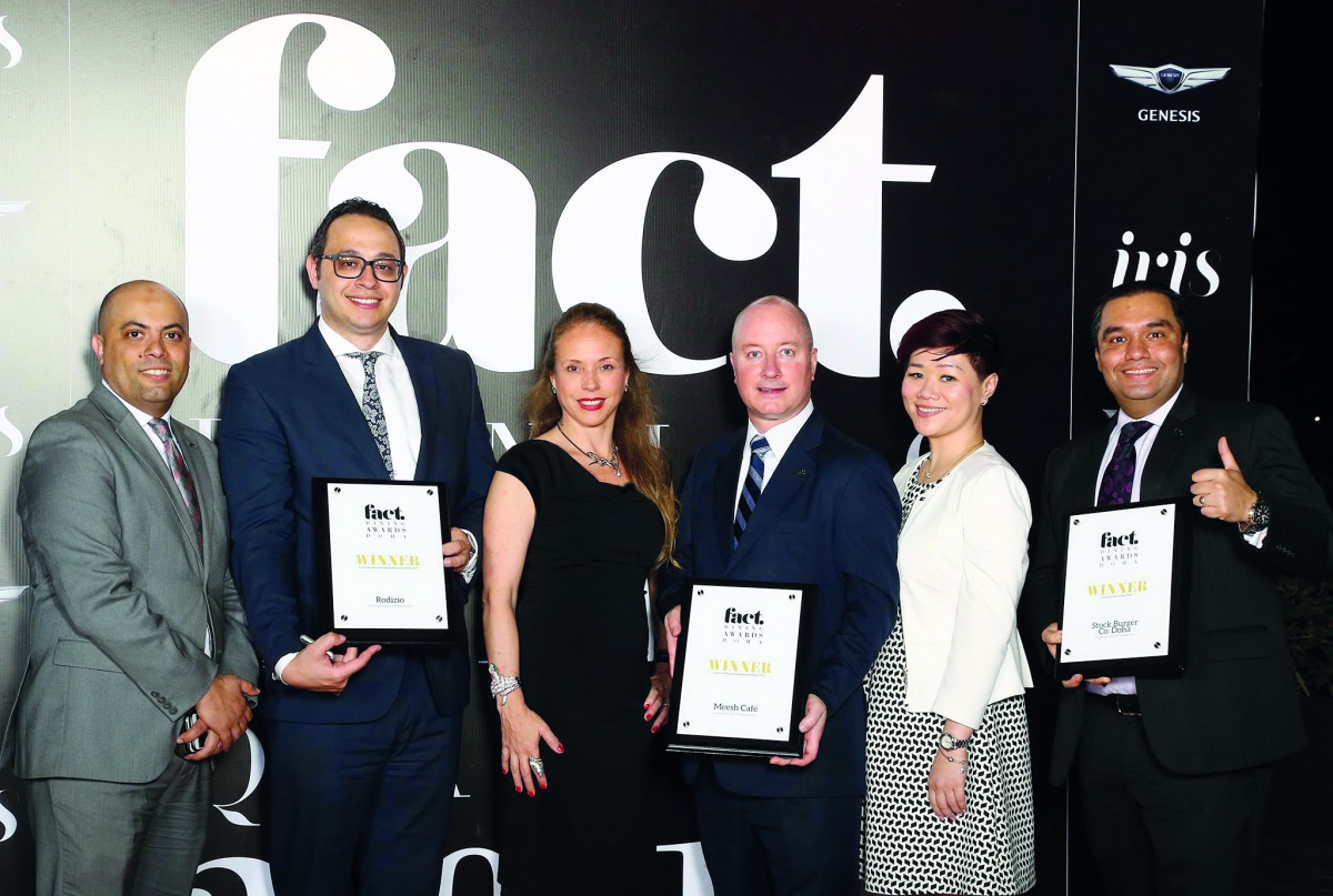 The officials of Crowne Plaza Doha- The Business Park & Holiday Inn Doha with the awards. 