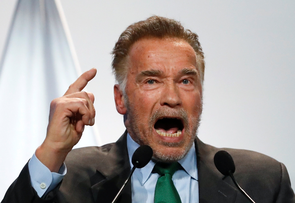 Actor Arnold Schwarzenegger speaks during the COP24 UN Climate Change Conference 2018 in Katowice, Poland, December 3, 2018. Reuters/Kacper Pempel