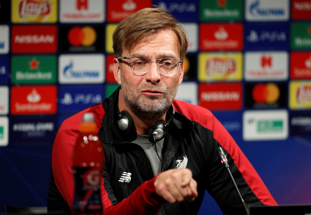 Liverpool manager Juergen Klopp during the press conference Action Images via Reuters/John Sibley