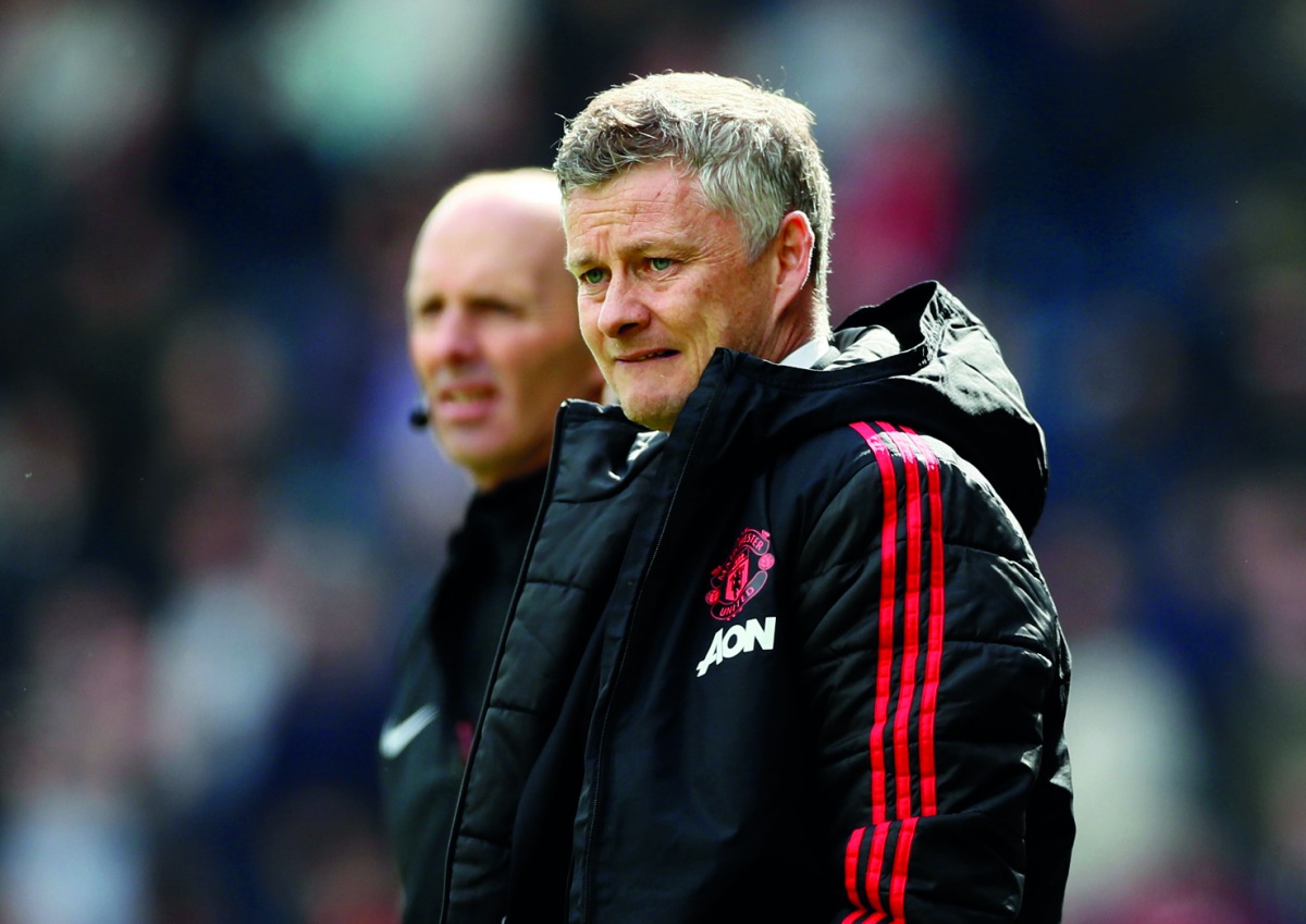 Manchester United manager Ole Gunnar Solskjaer looks dejected after the match. Action Images via Rceuters/Jason Cairnduff