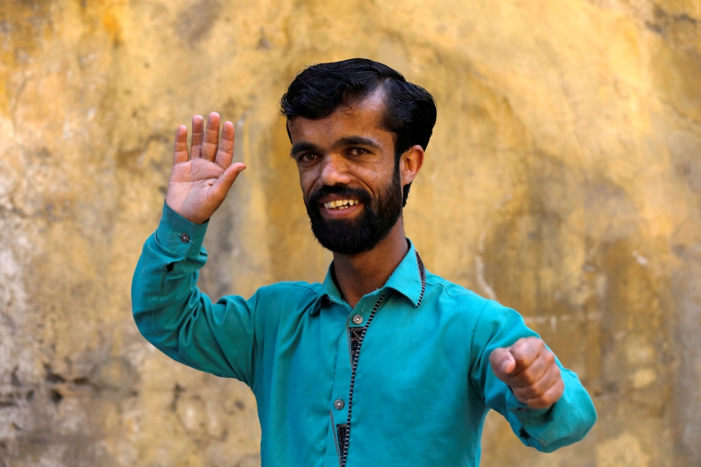 Rozi Khan, 26, a waiter and a lookalike of Hollywood's actor Peter Dinklage, who plays a character of Tyrion Lannister in the tv series 