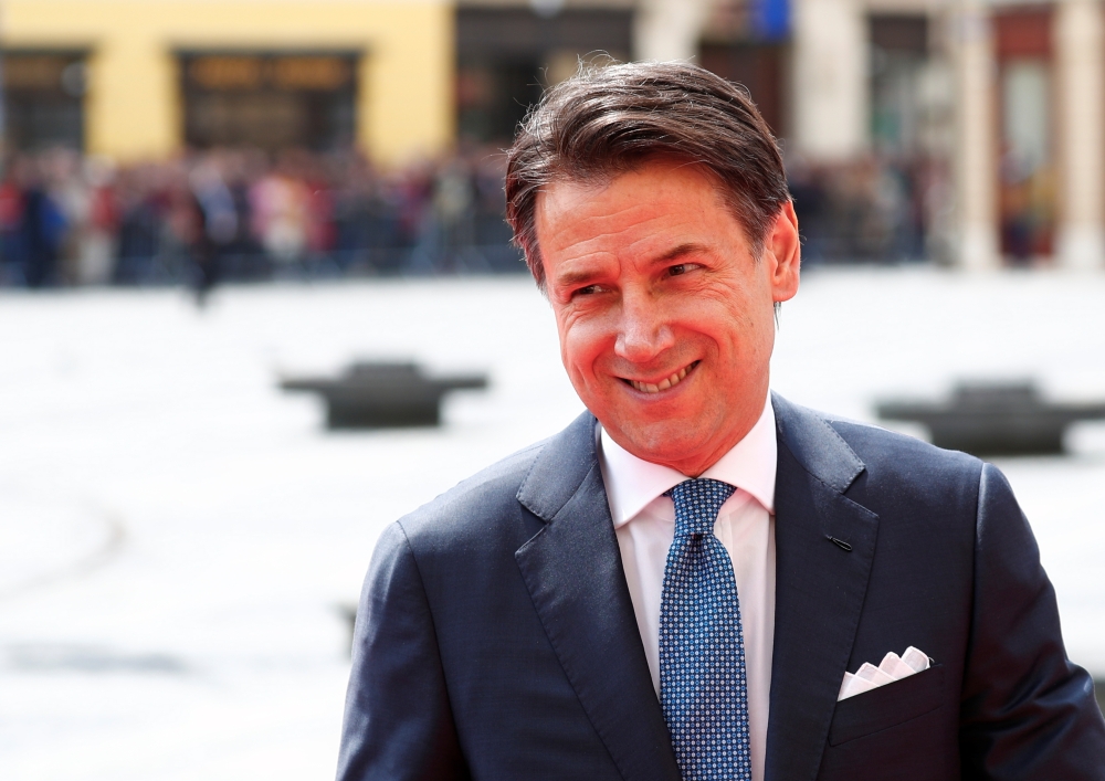 Italian Prime Minister Giuseppe Conte arrives for the informal meeting of European Union leaders in Sibiu, Romania, May 9, 2019. REUTERS/Francois Lenoir