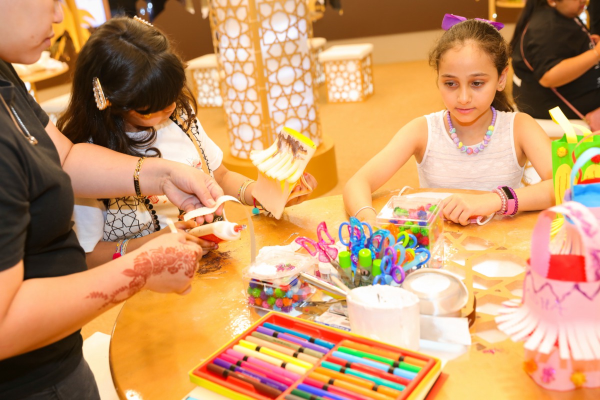 The children engaged in various activities at Mall of Qatar.
