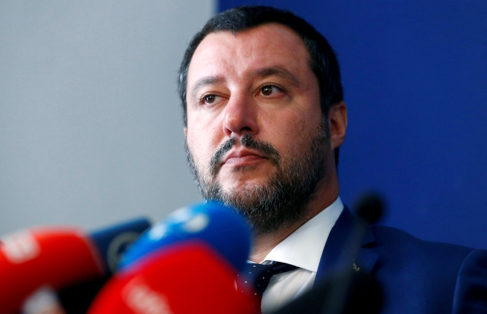Matteo Salvini attends a a news conference in Rome, October 8, 2018. Reuters/Max Rossi