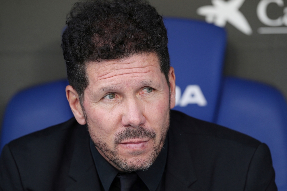 FILE PHOTO: Atletico Madrid coach Diego Simeone before the match REUTERS/Albert Gea