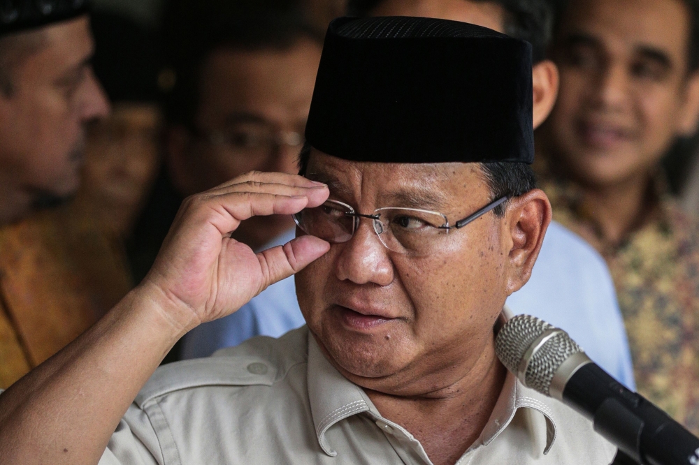 Indonesian President Prabowo Subianto. File photo.