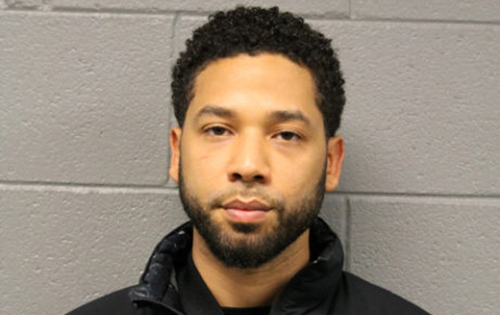 Actor Jussie Smollett appears in a booking photo provided by the Chicago Police Department in, February 21, 2019. Reuters
