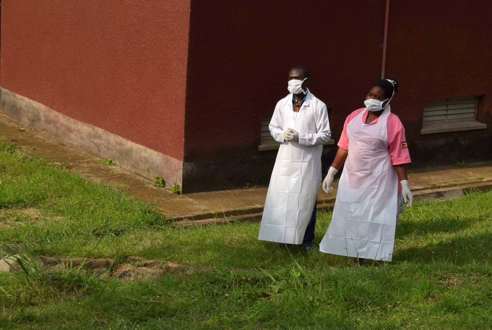 Ugandan medical staff are seen as they inspect the ebola preparedness facilities at the Bwera general hospital near the border with the Democratic Republic of Congo in Bwera, Uganda, June 12, 2019. Reuters/Samuel Mambo 