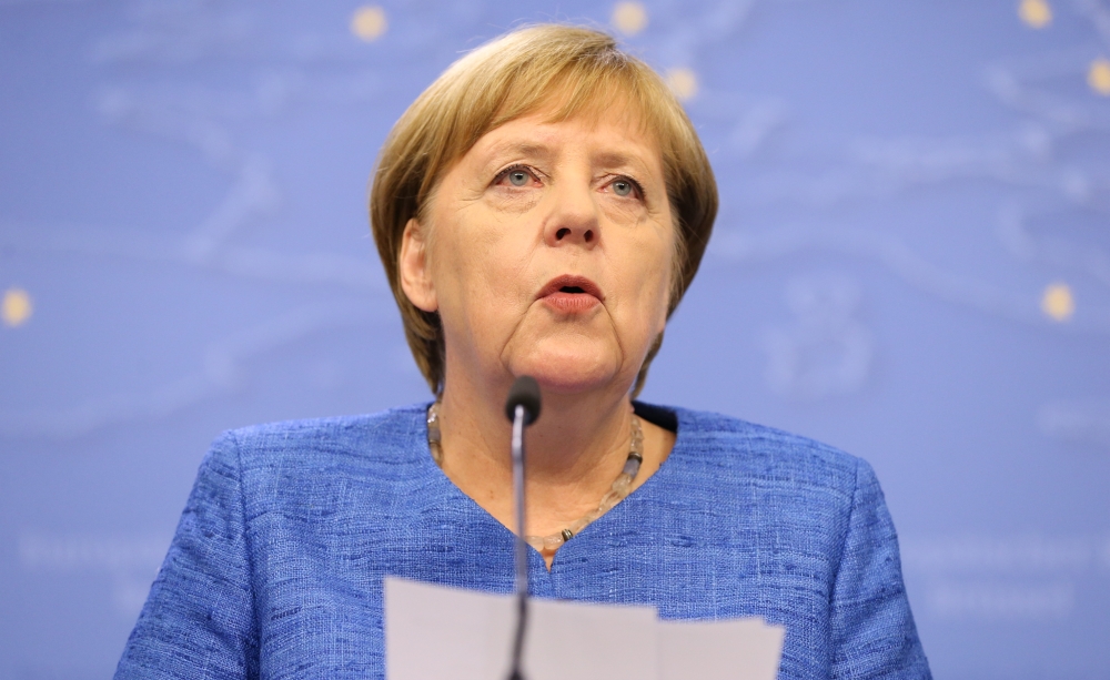 German Chancellor Angela Merkel holds a press conference after the second day of the Heads of State or Government of the European Union (EU) Summit in Brussels, Belgium on June 21, 2019. ( Dursun Aydemir - Anadolu 